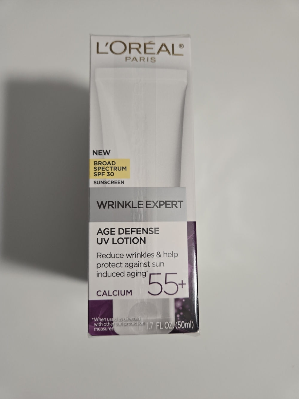 L'Oréal Paris Wrinkle Expert 55+ Age Defense UV Lotion SPF 30 1.7 oz (Pack of 3)